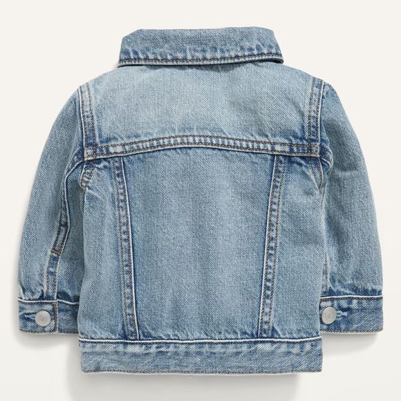 Old Navy Unisex Boys Girls Light-Wash Jean Jacket Snap Blue Denim Baby 3-6 Mths - Picture 3 of 15